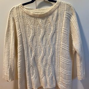 LOFT cable knit sweater size S